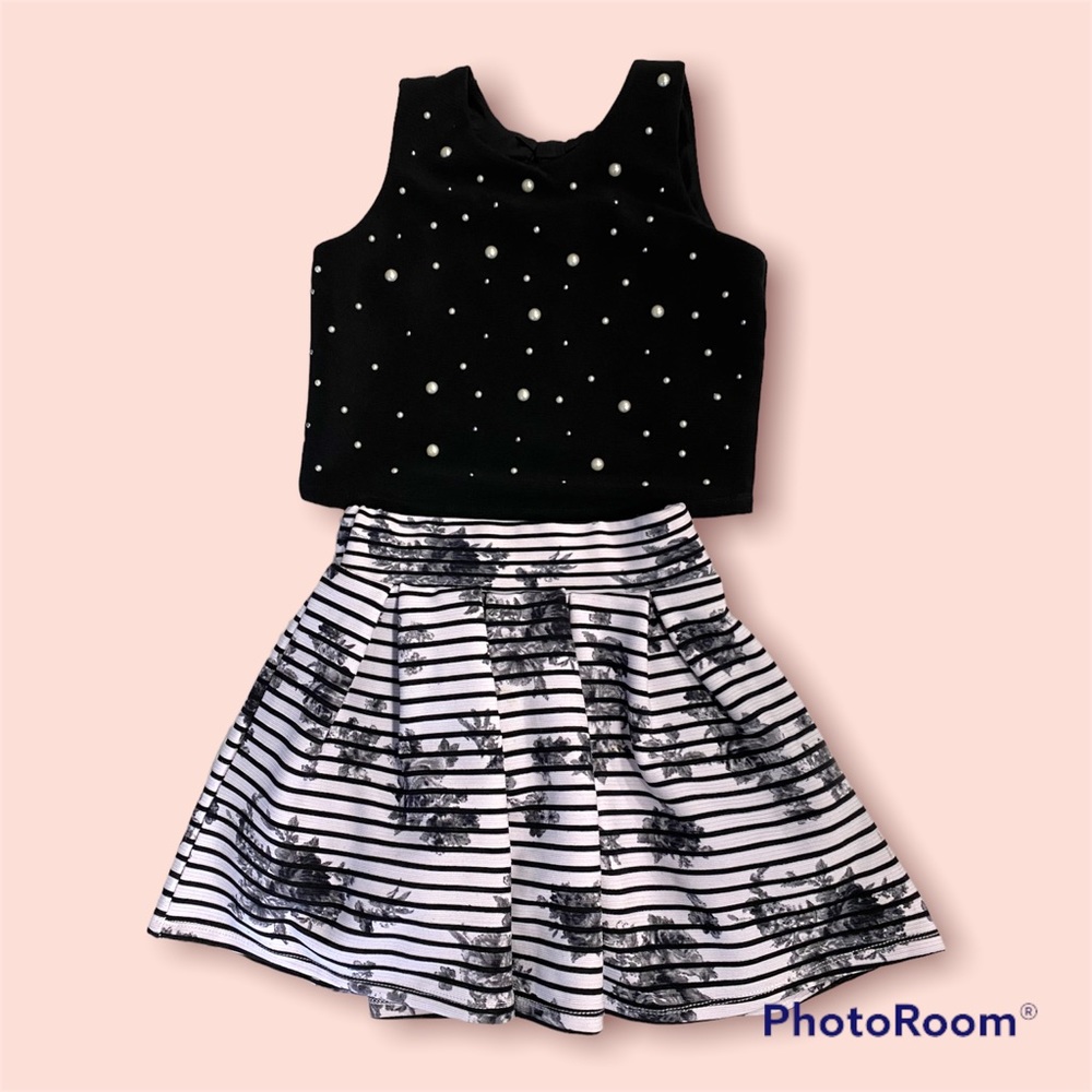 NWT BEAUTEES GIRLS DRESS OUTFIT SET SIZE 7